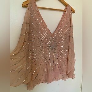 Beautiful pink sequin top